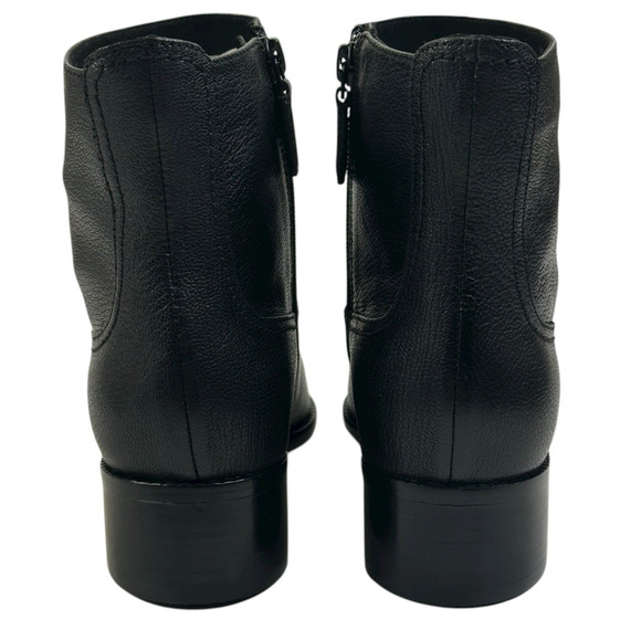 COLE HAAN Naia Black Leather Ankle Boots Womens Size 7B Side Zip New $200 A - Picture 4 of 13